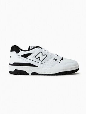 New Balance 550 White and Black Low-Top Sneaker